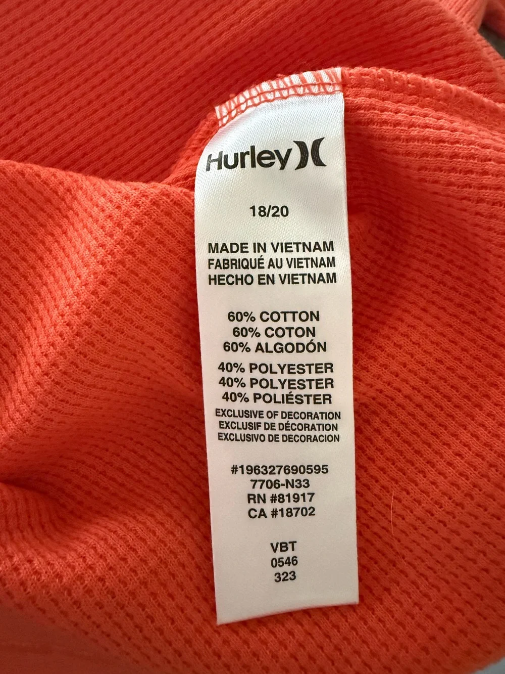 Hurley Boys Long-Sleeve Graphic Thermal Tee
